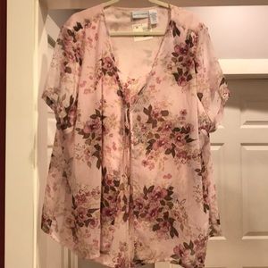 NWT floral layered top